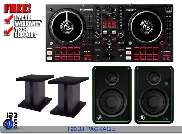 Numark Mixtrack Pro FX & Mackie CR3-X Pack