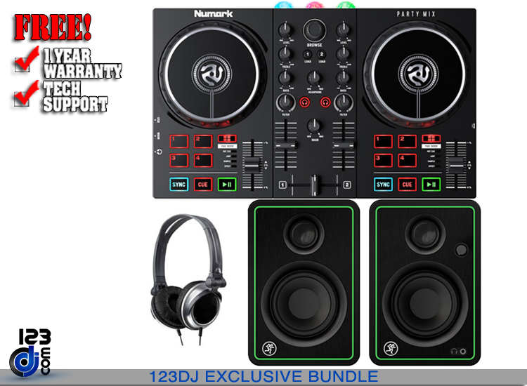 Numark Party Mix & Mackie CR3-X Package