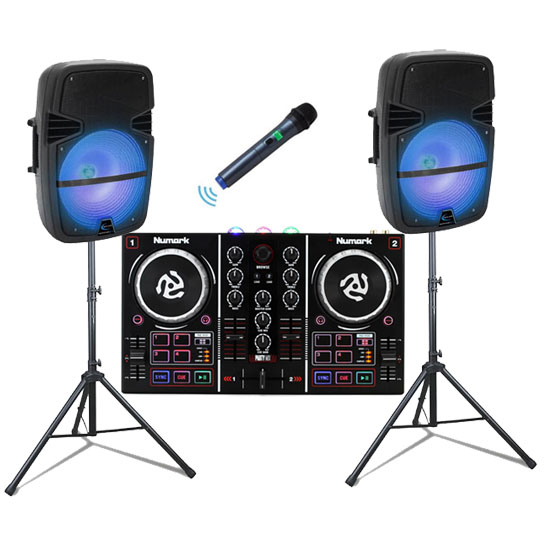 Numark Party Mix & Technical Pro PB8X2WPKG Pack