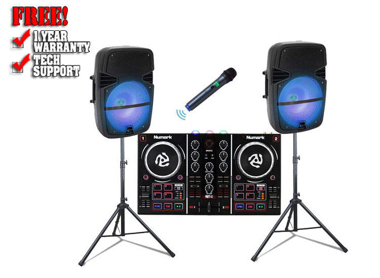 Numark Party Mix & Technical Pro PB8X2WPKG Pack