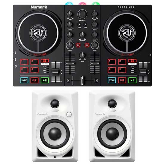 Numark Party Mix II and Pioneer DM-40 White Package