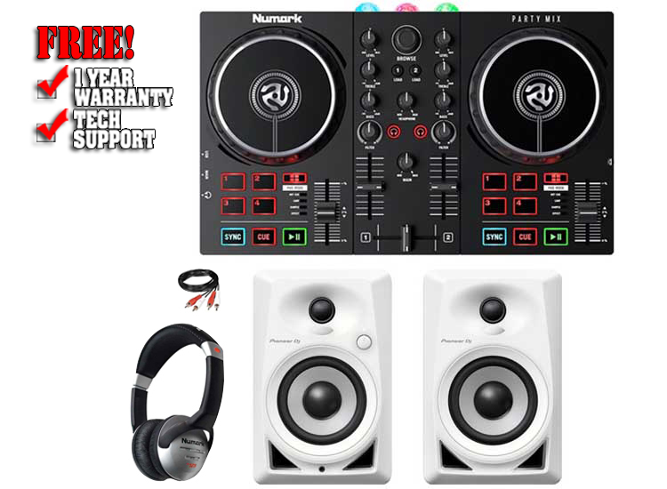 Numark Party Mix II and Pioneer DM-40 White Package