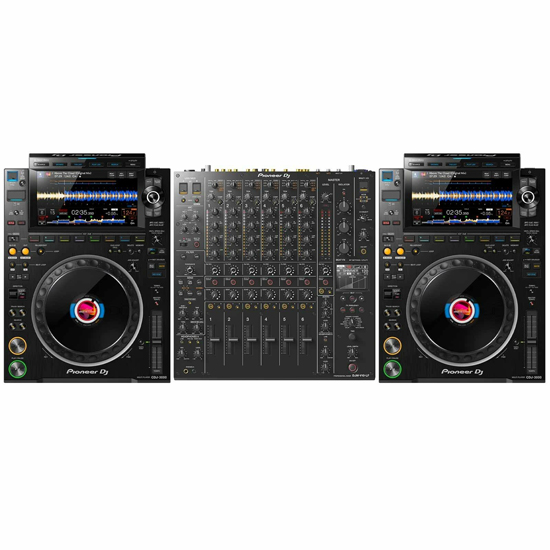 Pioneer CDJ-3000 Flagship Rekordbox Club DJ Multi Players w DJM-V10-LF & Cases