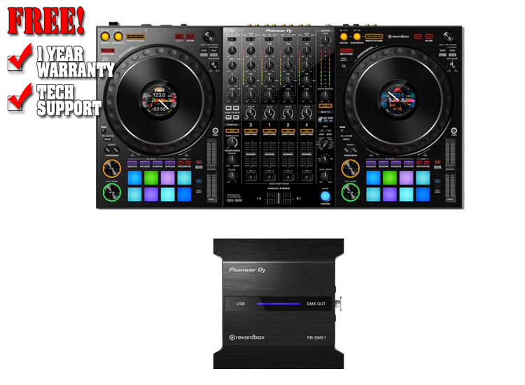 PIONEER DDJ-1000 rekordbox Controller + RB-DMX1 Lightshow