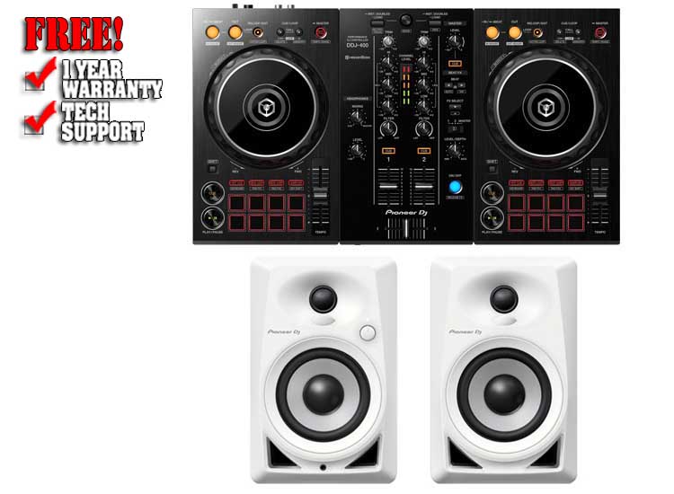 Pioneer DDJ-400 Black and DM-40 White Pack | DJ Packages | Chicago