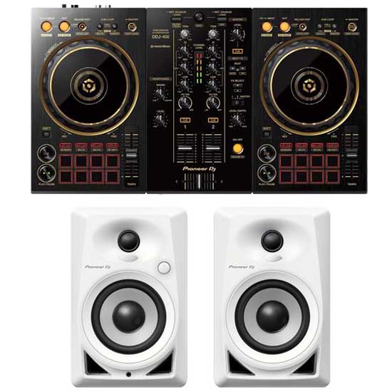Pioneer DDJ-400-N Gold and DM-40 White Pack, DJ Packages