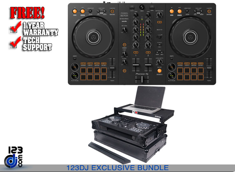 Pioneer DDJ-FLX4 & ProX X-DDJFLX4LTBL Package