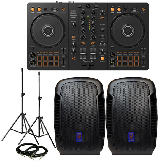 Pioneer DDJ-FLX4 and Technical Pro Lion 10 Package