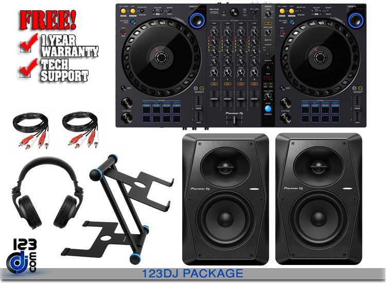 Pioneer DDJ-FLX6 and Pioneer DJ HDJ-X5 with VM50 Package