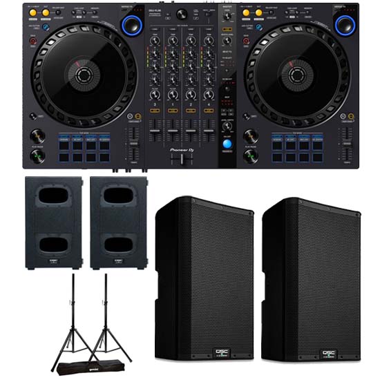 Pioneer DDJ-FLX6 and QSC K10-2 with QSC KS112 Package