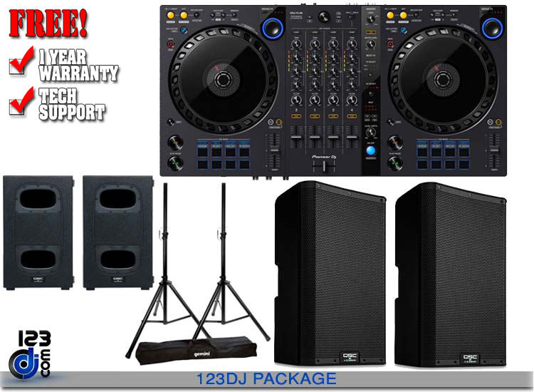 Pioneer DDJ-FLX6 and QSC K10-2 with QSC KS112 Package