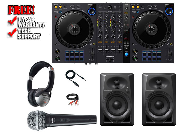 Pioneer DDJ-FLX6 and DM-40 Pack