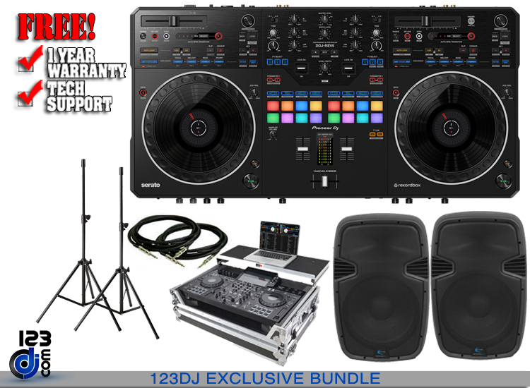 Pioneer DDJ-REV5 & Technical Pro PV12 Package