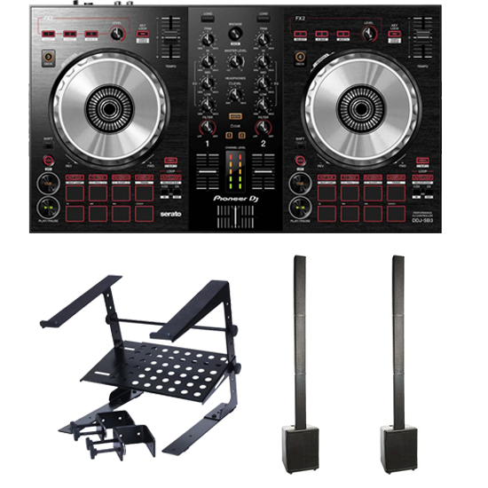 Pioneer DDJ-SB3 and Gemini WRX-843 with American Audio UNI LTS  Package