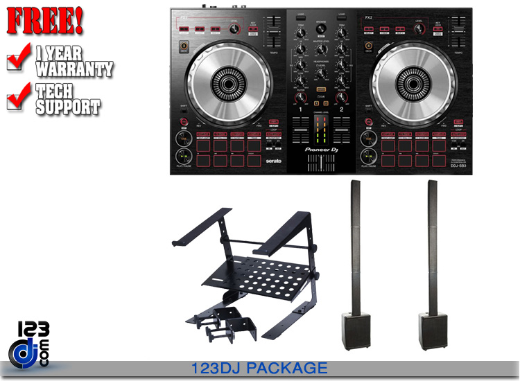 Pioneer DDJ-SB3 and Gemini WRX-843 with American Audio UNI LTS  Package