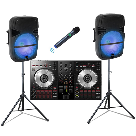 Pioneer DDJ-SB3 & Technical Pro PB8X2WPKG Pack