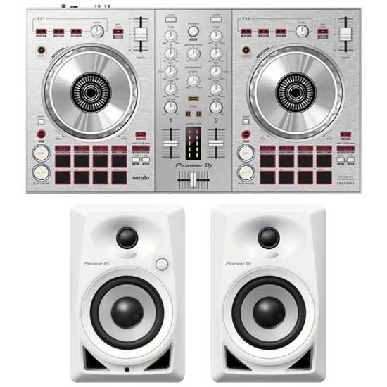 Pioneer DDJ-SB3-S Silver and DM-40 White Pack 