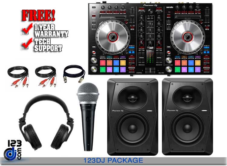 Pioneer DDJ-SR2 and Pioneer DJ HDJ-X5 with VM50 Package