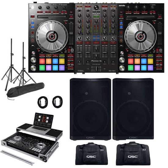 Pioneer DDJ-SX3 and QSC CP12 with Odyssey FRGSPIDDJRX Package