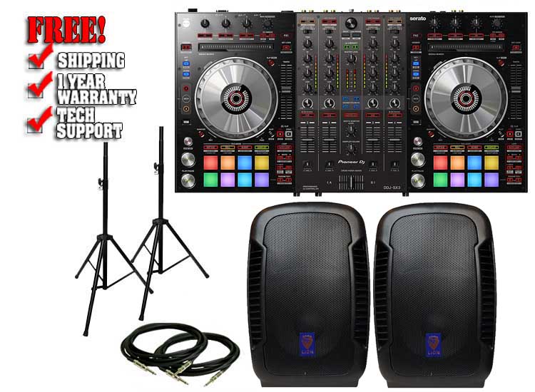 Pioneer DDJ-SX3 & Technical Pro Lion 10" Pack