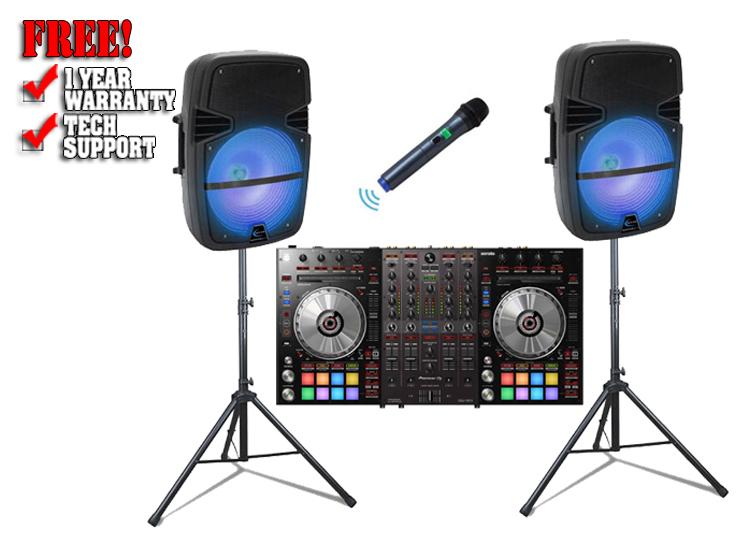 Pioneer DDJ-SX3 & Technical Pro PB8X2WPKG Pack