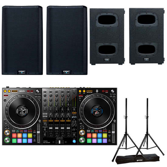 Pioneer DDJ1000SRT and QSC K12-2 with QSC KS112 Package