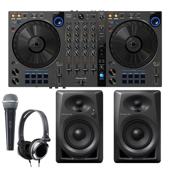 Pioneer DJ DDJ-FLX6-GT and DM-40 Black Package