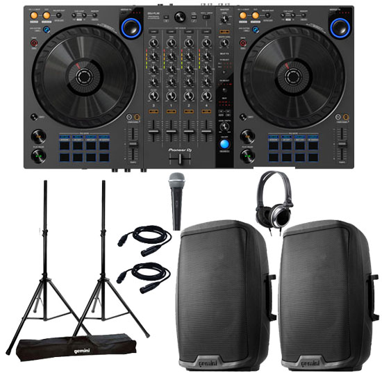 Pioneer DDJ-FLX6-GT and Gemini AS-2115P Package