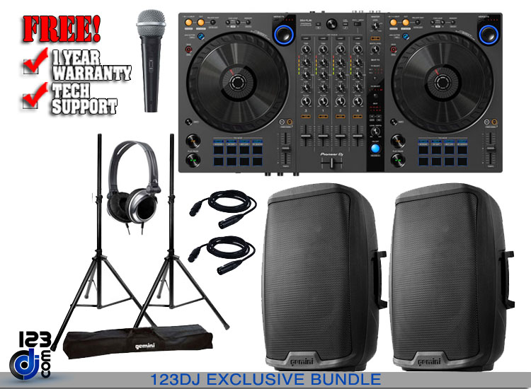 Pioneer DDJ-FLX6-GT and Gemini AS-2115P Package