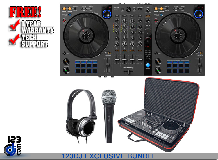 Pioneer DJ DDJ-FLX6-GT and ProX XB-DJCL Package