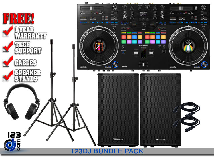 (1) Pioneer DDJ-REV7 & (2) XPRS122 with HDJ-X5 Package