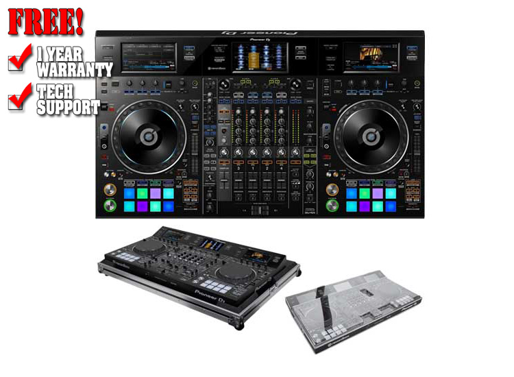 PIONEER DJ DDJ-RZX REKORDBOX CONTROLLER WITH FREE DECKSAVER + FLIGHT CASE BUNDLE