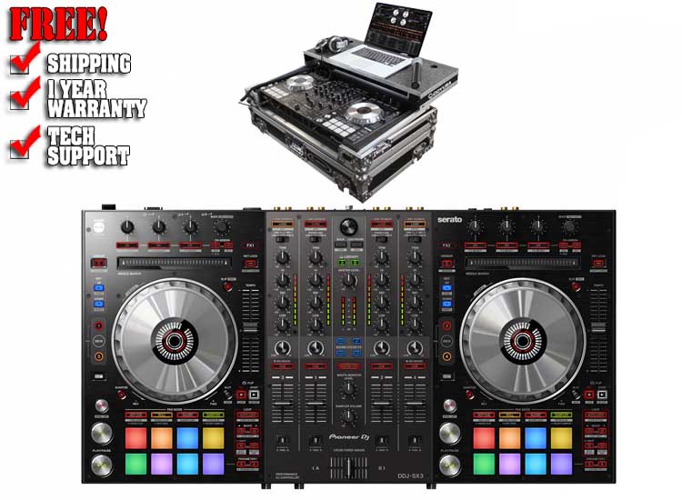 PIONEER DJ DDJ-SX3 + ODYSSEY FZGSPIDDJSX Case Bundle