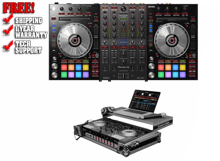 PIONEER DJ DDJ-SX3 + ODYSSEY FZGSPIDDJSX2 2U Case Bundle | DJ 