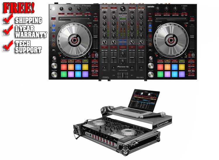 PIONEER DJ DDJ-SX3 + ODYSSEY FZGSPIDDJSX2 2U Case Bundle