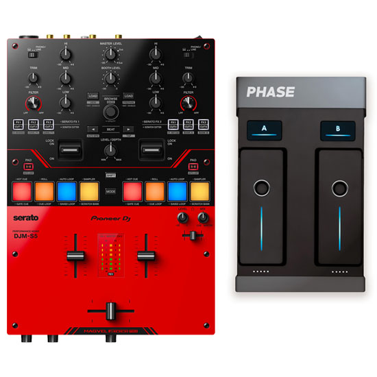Pioneer DJ DJM-S5 DJ Mixer & PHASE ESSENTIAL Package