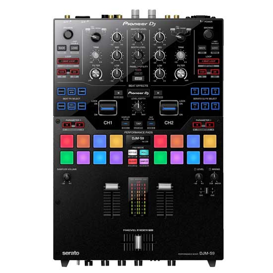 PIONEER DJ DJM-S9 2 Channel Serato DJ Mixer + Flight Case + Decksaver Cover + USB Cable Bundle