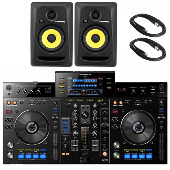 Pioneer DJ XDJ-RX with KRK Rokit RP5G3 5" Powered Monitor Speakers Package