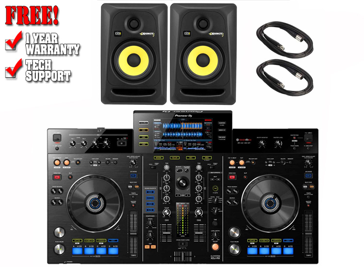 Pioneer DJ XDJ-RX with KRK Rokit RP5G3 5" Powered Monitor Speakers Package