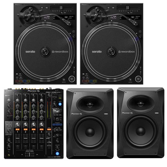 Pioneer PLX-CRSS12 and DJM-750MK2 with Pioneer DJ VM-80 Package