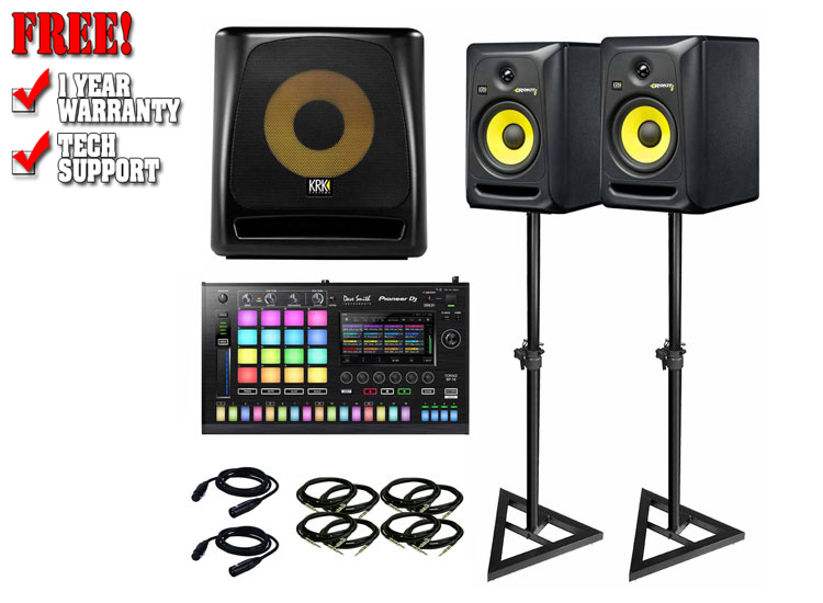 Pioneer TSP-16 Toraiz SP-16 Sampler with KRK 6" Powered Studio Monitors & Subwoofer Package