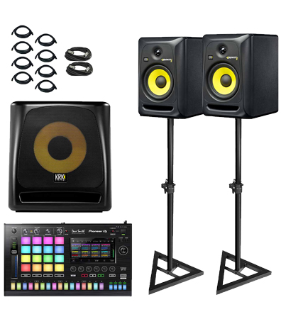 Pioneer TSP-16 Sampler with KRK 6inch Powered Studio Monitors & Subwoofer Package

