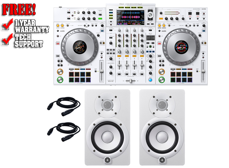 Pioneer XDJ-XZ-W and Yamaha HS5 White Package