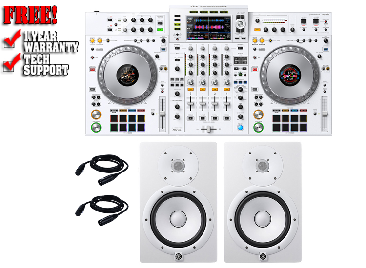 Pioneer XDJ-XZ-W and Yamaha HS8 White Package