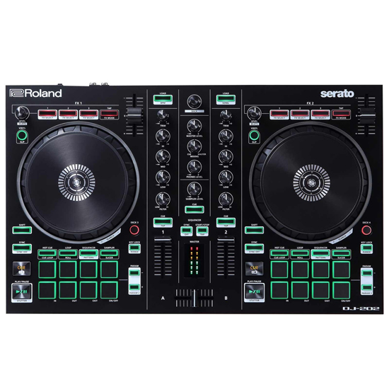 Roland DJ-202 & Technical Pro PB8X2WPKG Pack