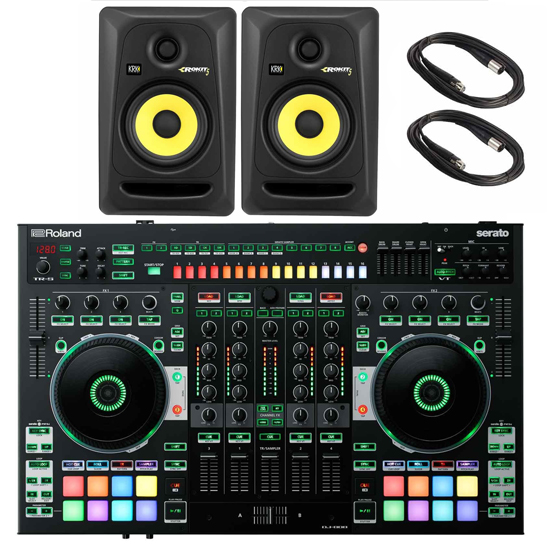 Roland DJ-808 with KRK Rokit RP5G3 5" Powered Monitor Speakers Package