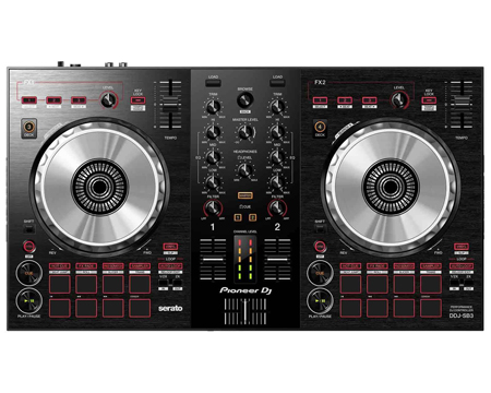 Pioneer DDJ-SB3 and Pioneer DM-40 Black with Odyssey FRGSPIDDJSB Package