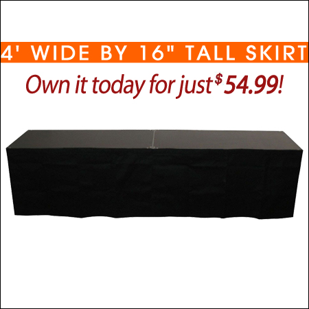 4' Wide by 16inch Tall Skirt