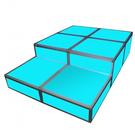 Lumo Stage Acrylic Platform Riser 24In X 24In X 16In High Section