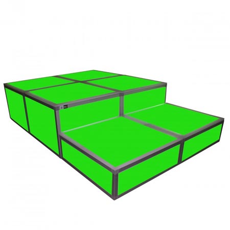 Lumo Stage Acrylic Platform Riser 24In X 24In X 16In High Section